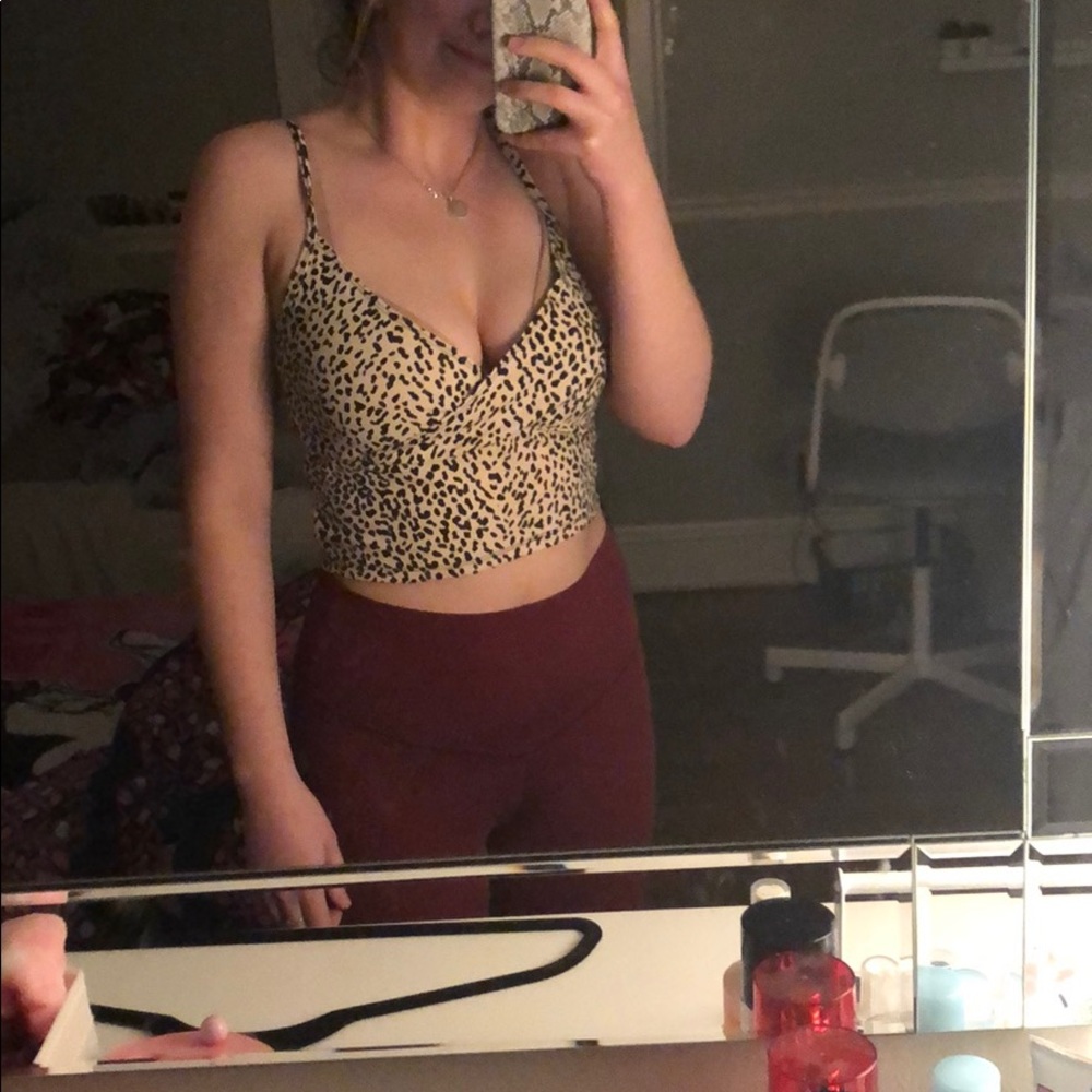 Cheetah cropped cami